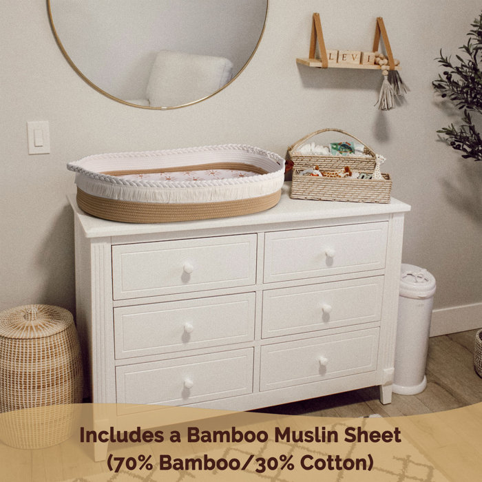 Beduma Home Baby Changing Basket/Moses Basket with Waterproof Mattress